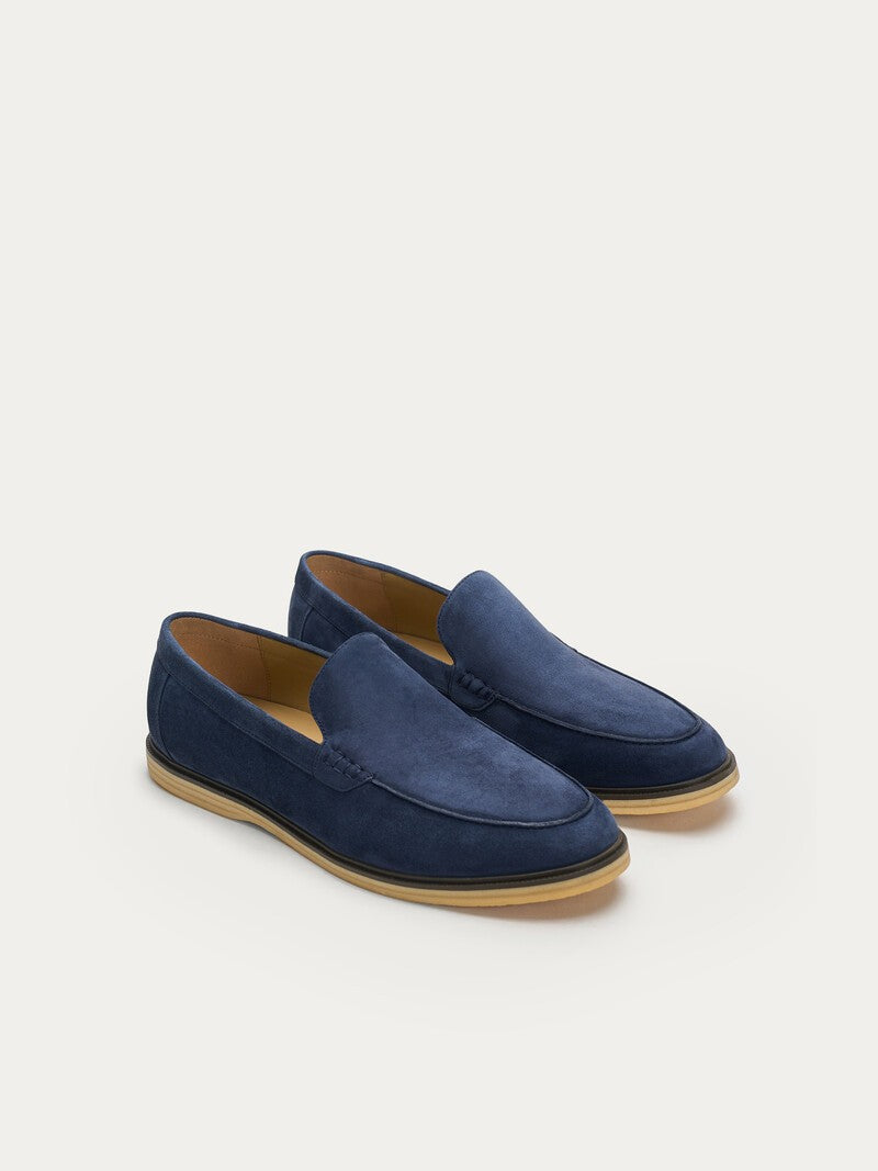 Navy Blue Suede loafers