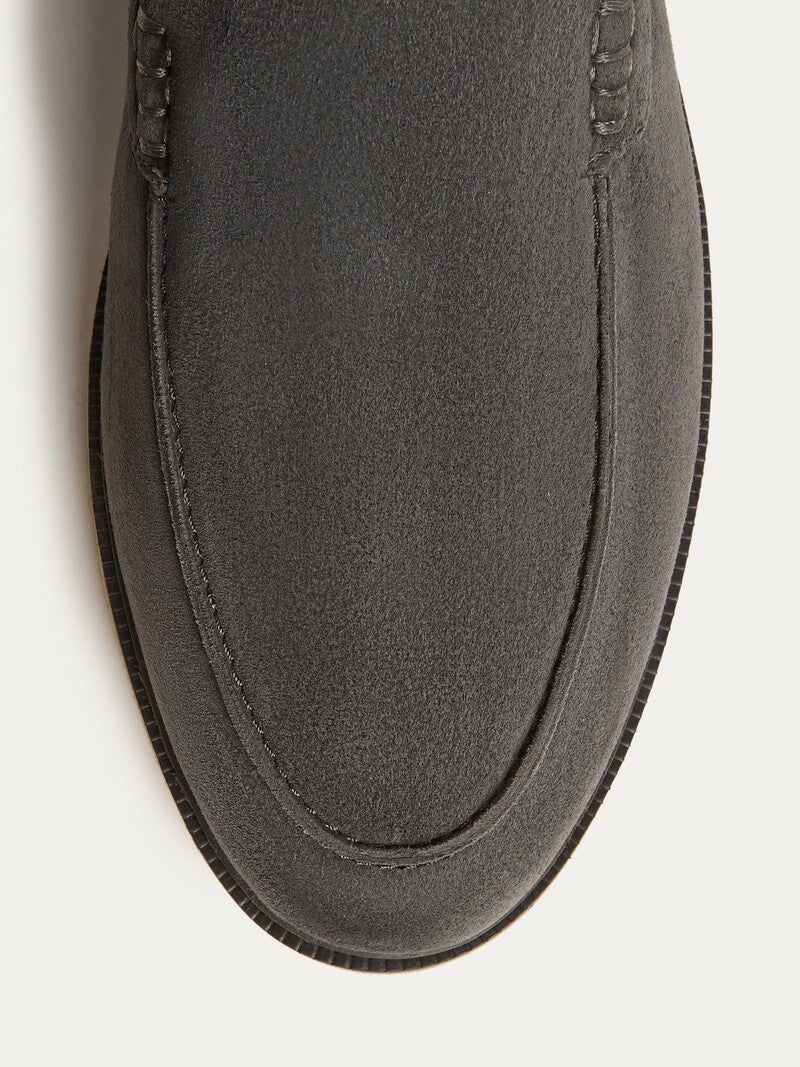 Charcoal Suede loafers