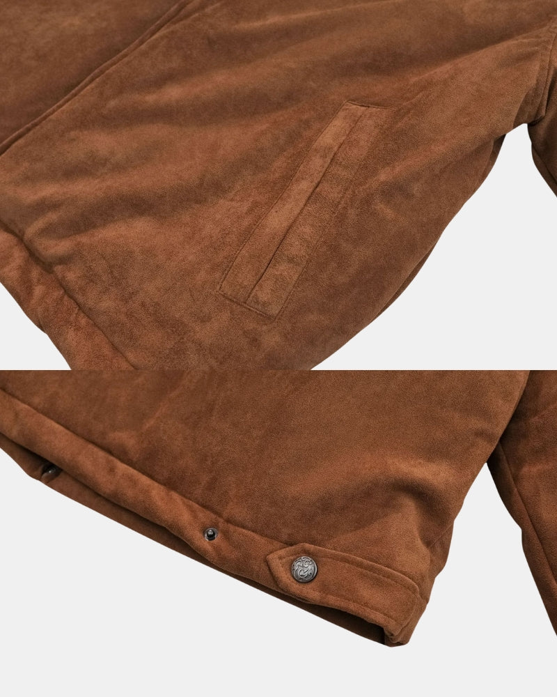 Vintage Suede Bomber Jacket