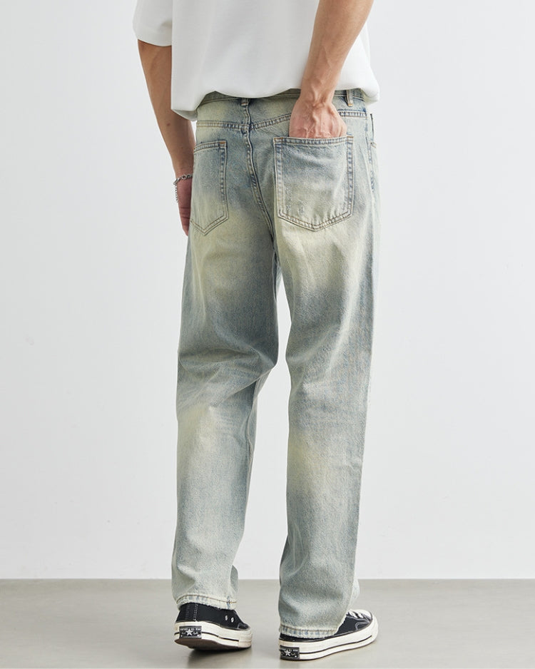 FT Vintage Washed Wide-Leg Jeans