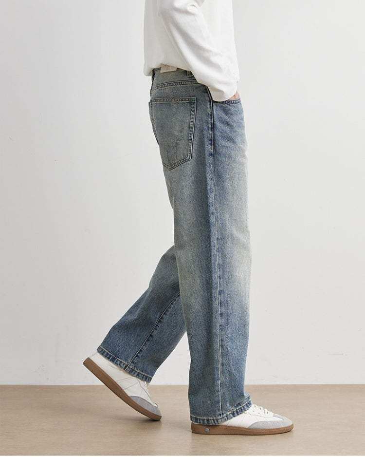 Essential Loose Fit Washed Denim Jeans