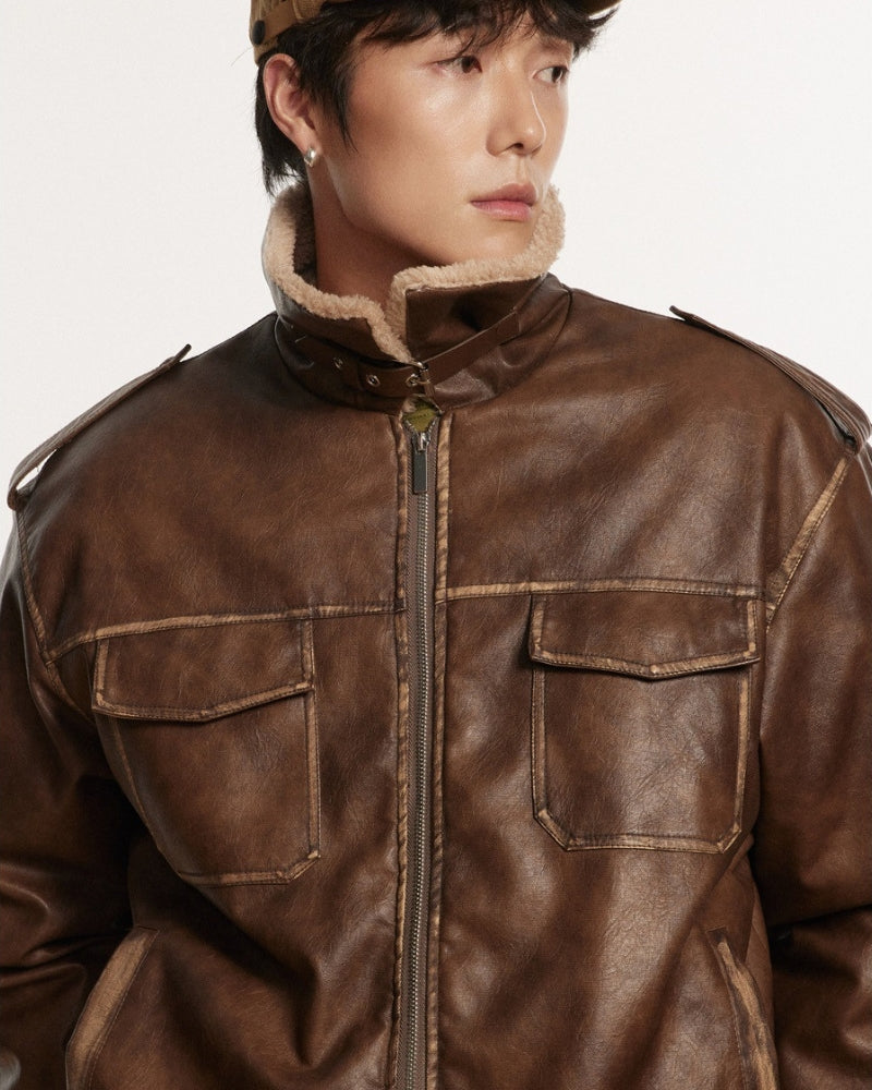 Heritage Aviator Leather Jacket