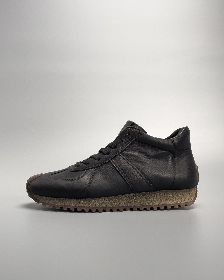 The HardBlack Martin Elite Leather Mid-Top Boots Sneaker