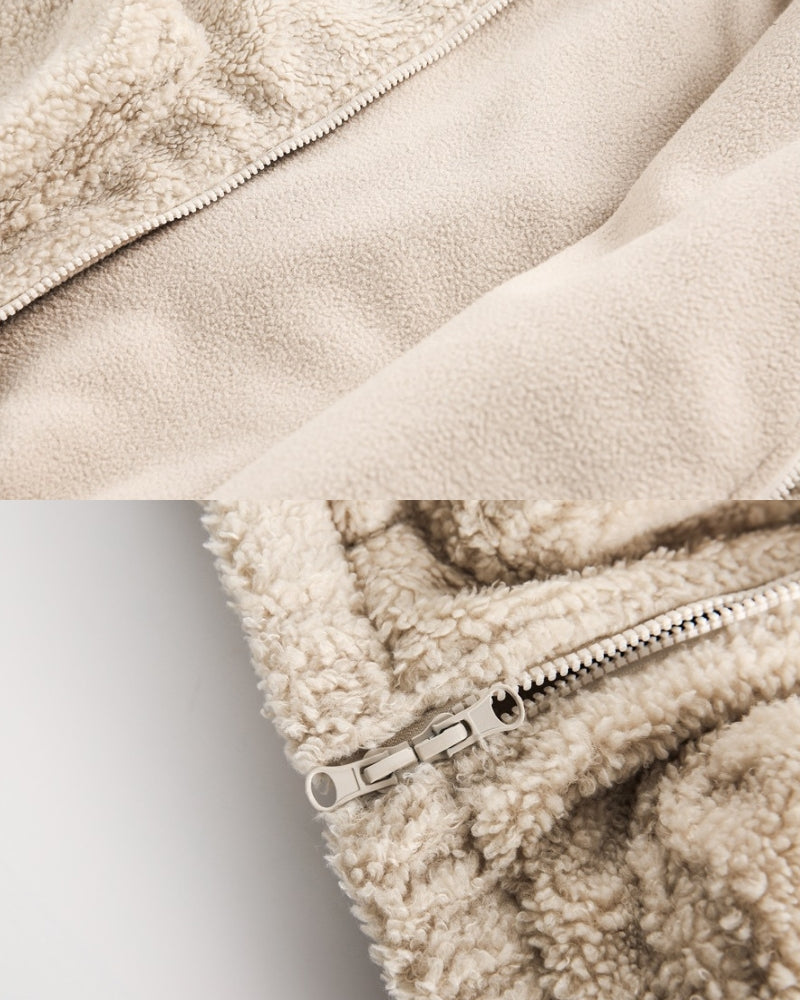 Teddy Relaxed Fit Fleece Zip Jacket