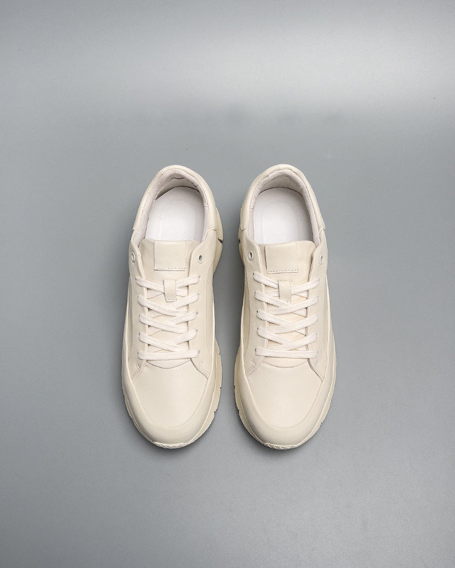 The White Qiao Handmade Genuine Leather Sneakers