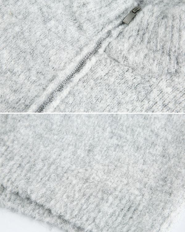 Brushed Blend Comfort Oversized Half-Zip Sweater