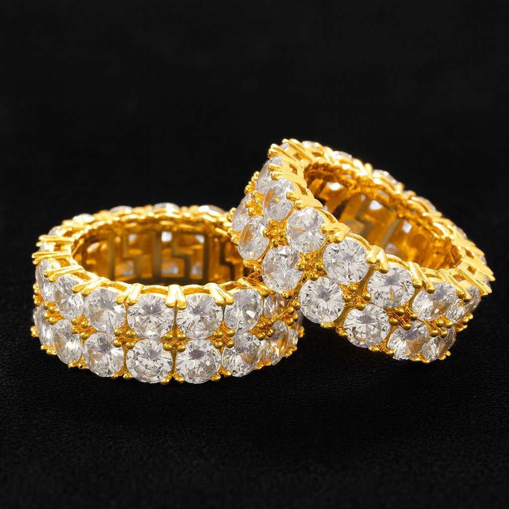 ICED DOUBLE ROW TENNIS RING