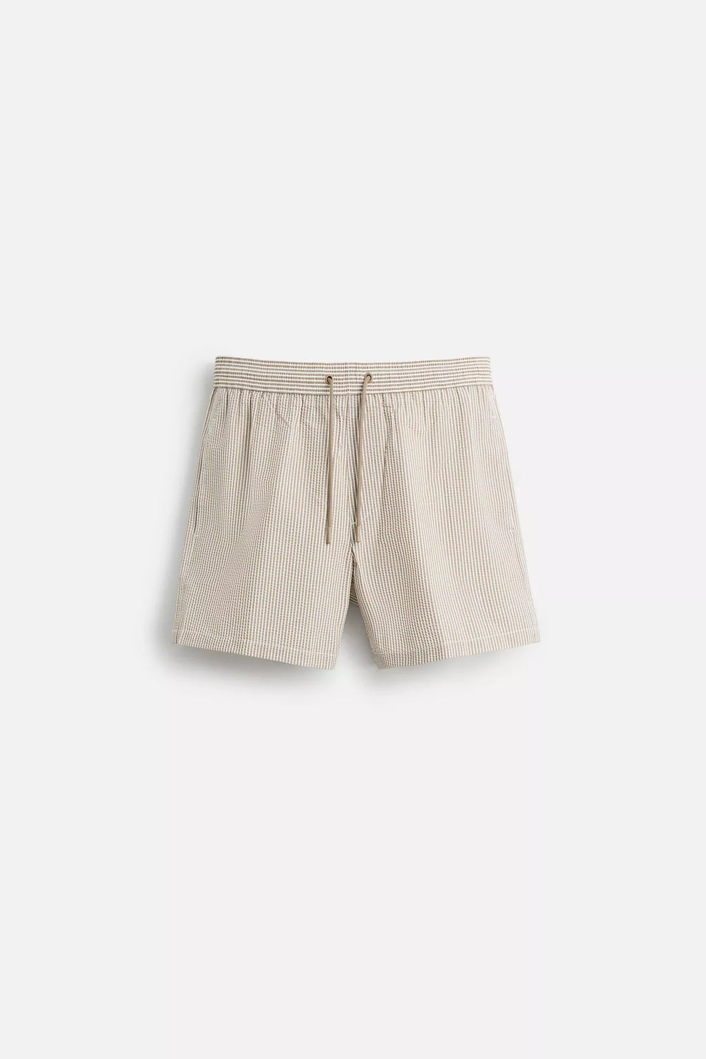 SEERSUCKER MID-LENGTH SWIMMING TRUNKS