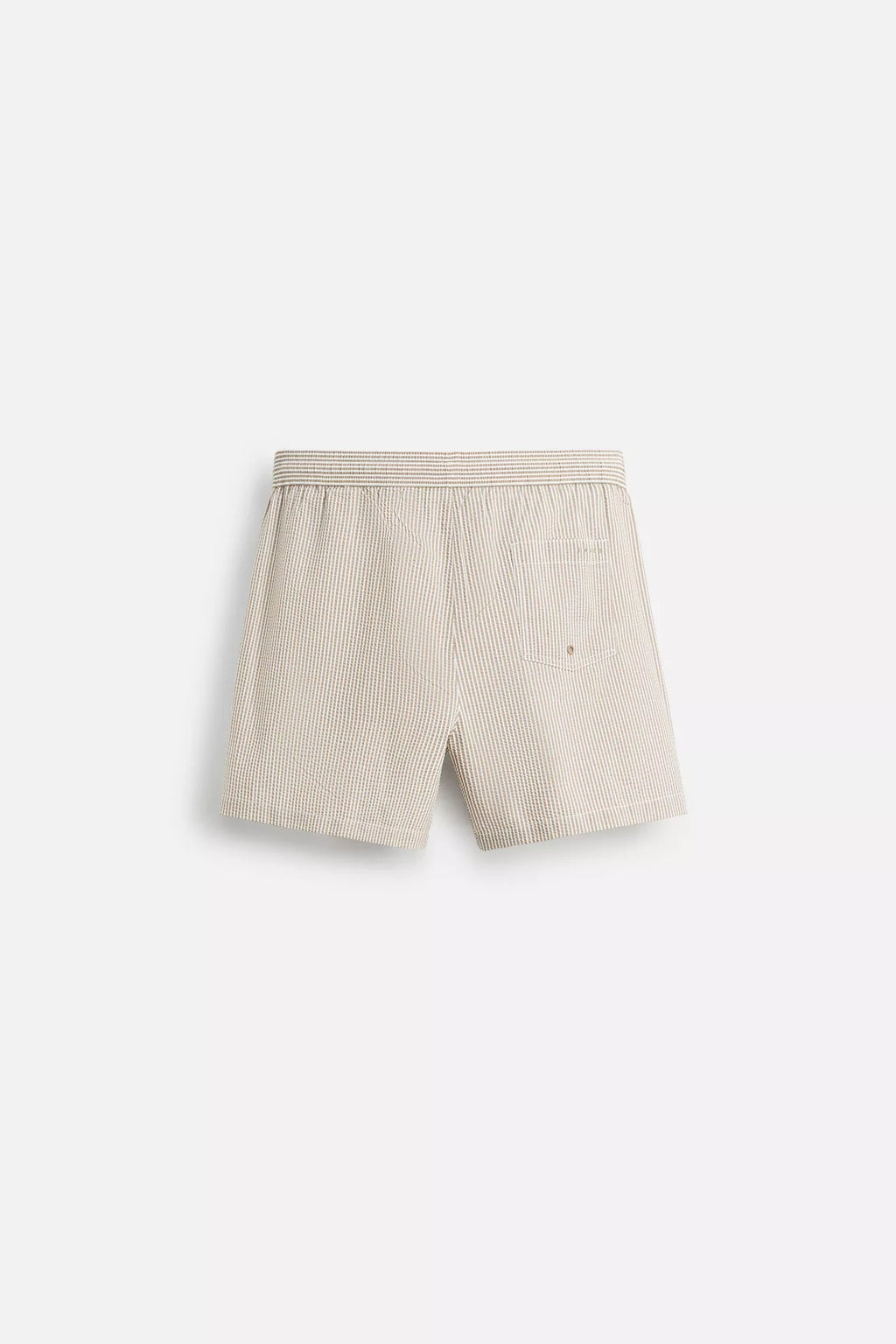 SEERSUCKER MID-LENGTH SWIMMING TRUNKS