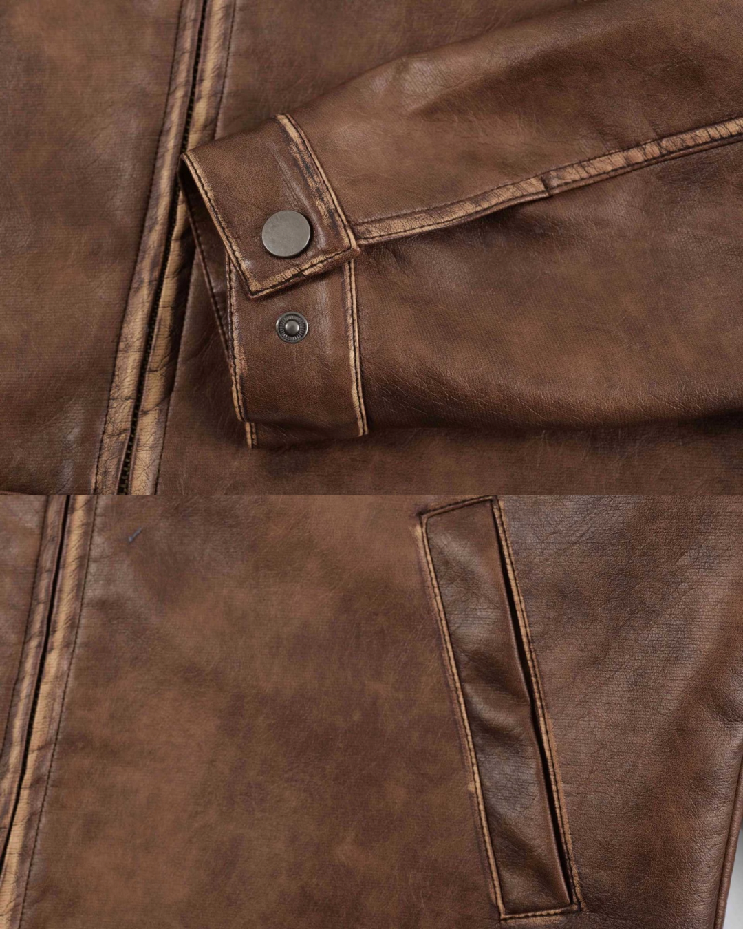 Vintage Brown Leather Jacket