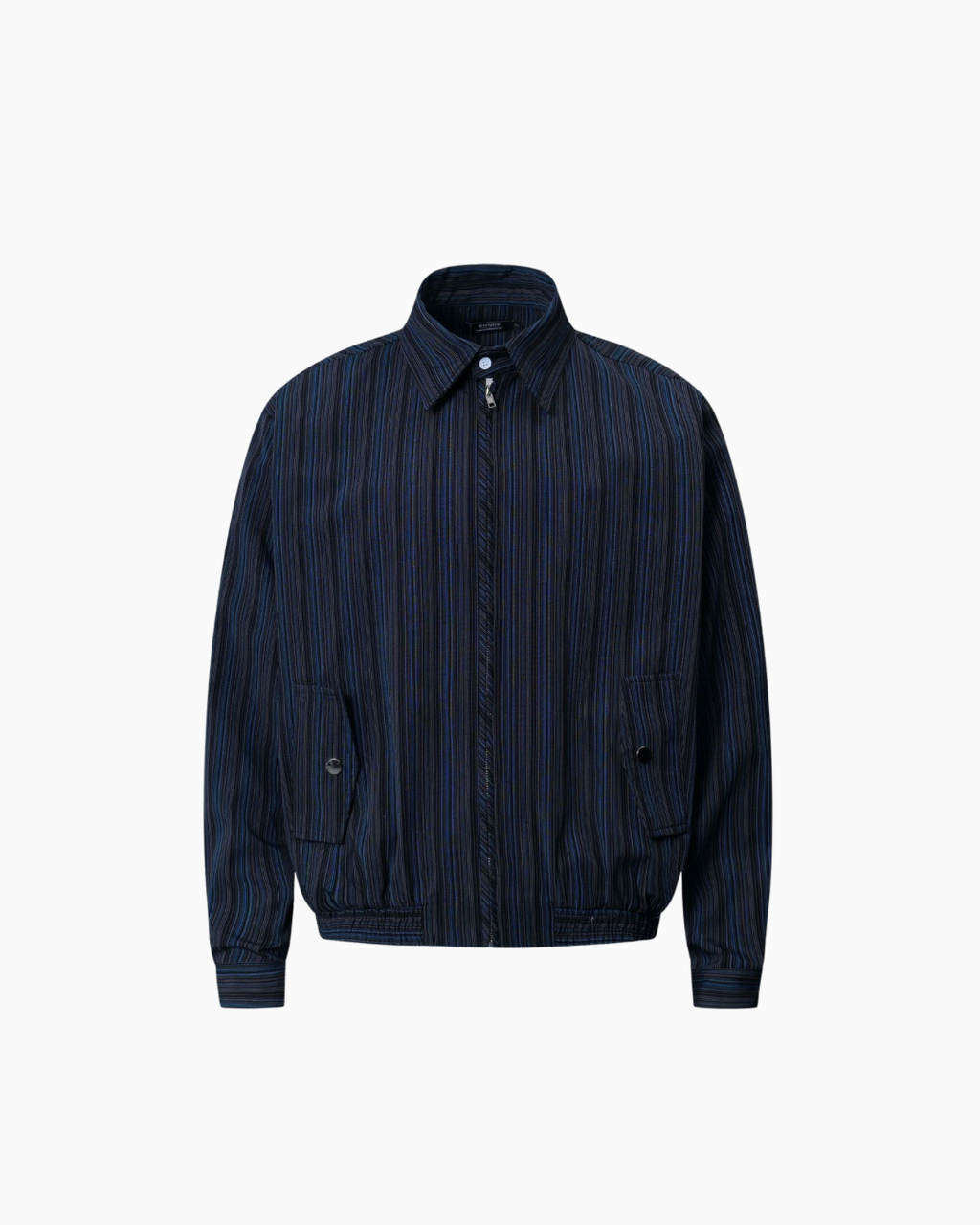 Striped Zip‑Front Jacket