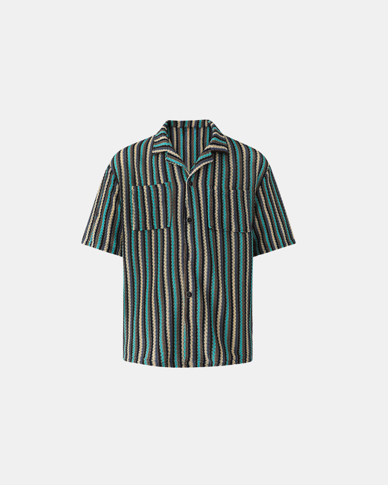 Striped Textured Resort Shirt