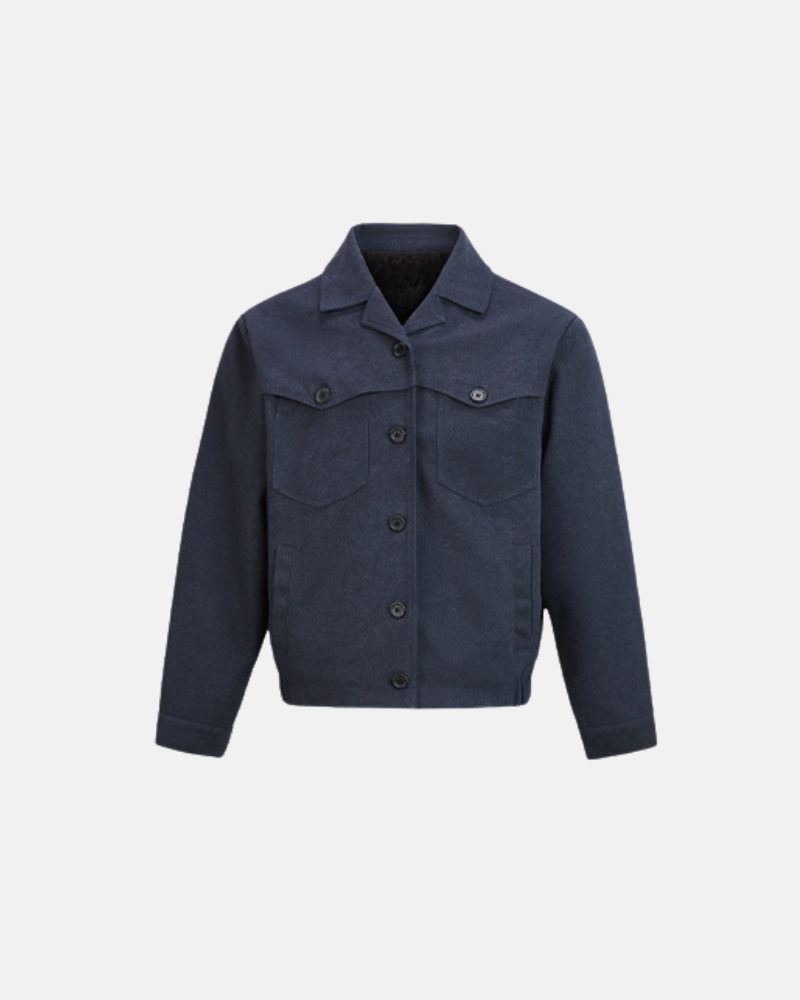 Structured Wool-Blend Overshirt