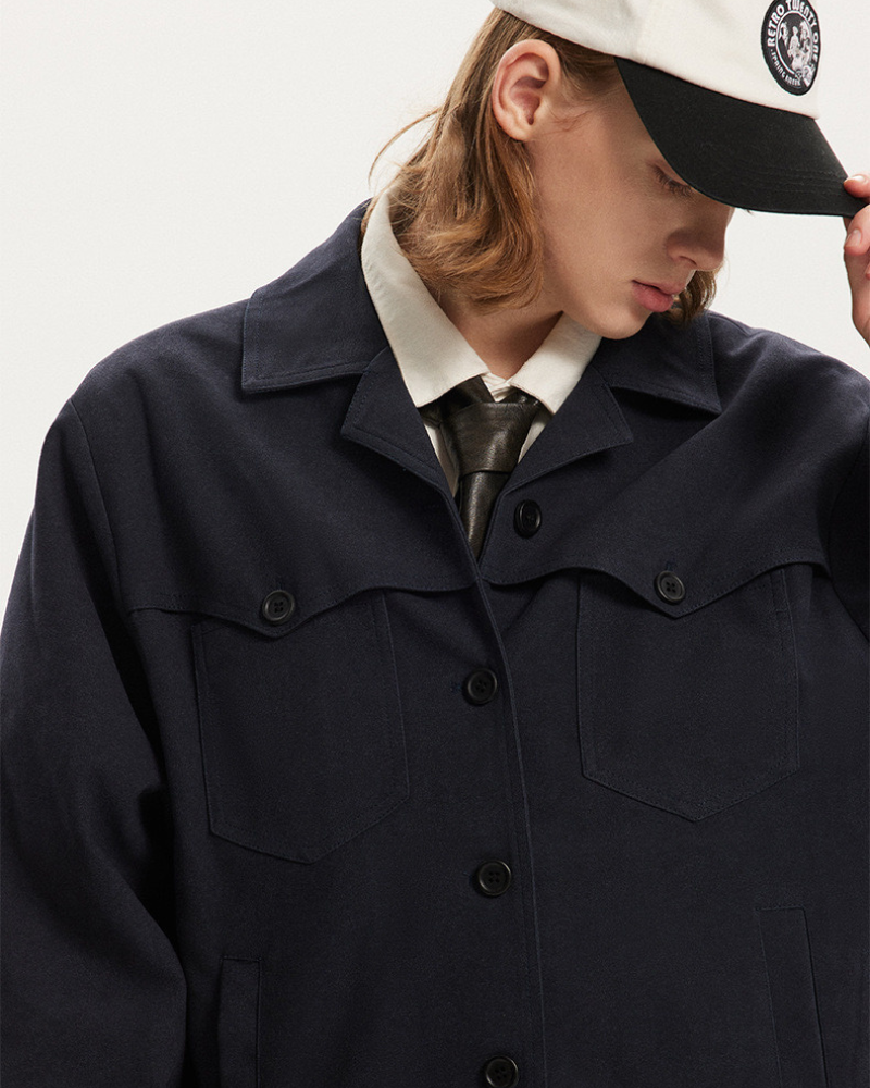 Structured Wool-Blend Overshirt