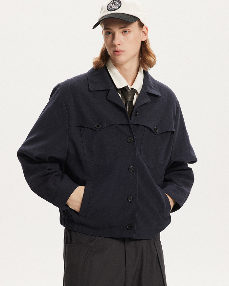 Structured Wool-Blend Overshirt