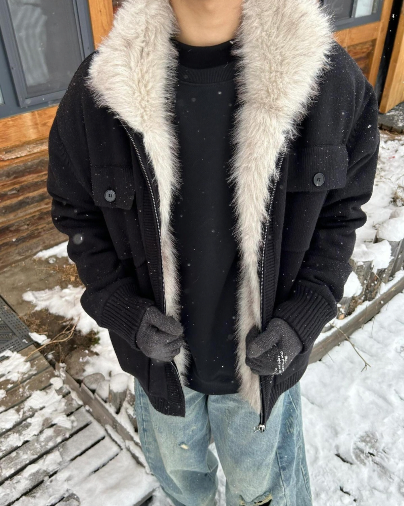 Faux‑Fur Collar Utility Jacket