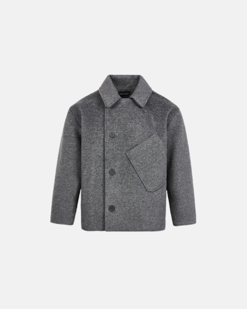 Asymmetric Pocket Wool Jacket