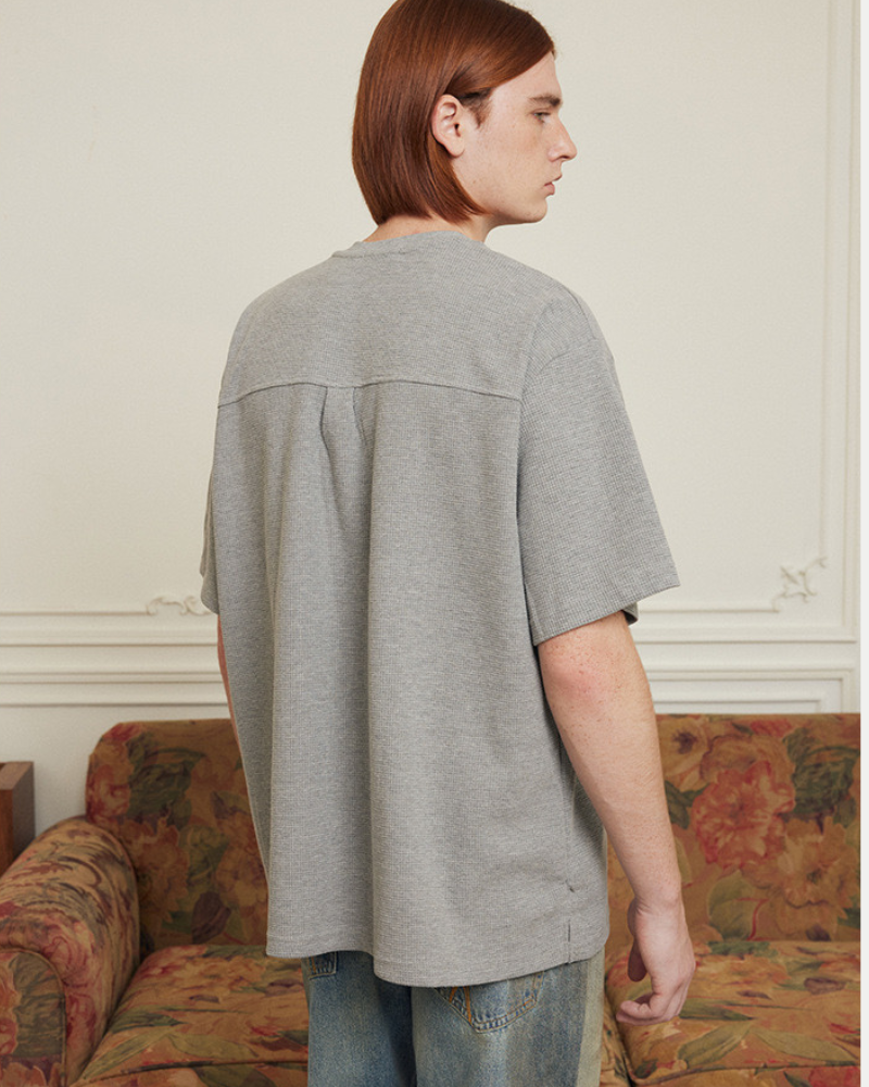 Relaxed Henley Collar Tee