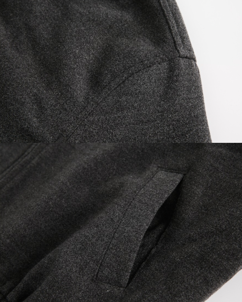 Charcoal Wool Zip Jacket