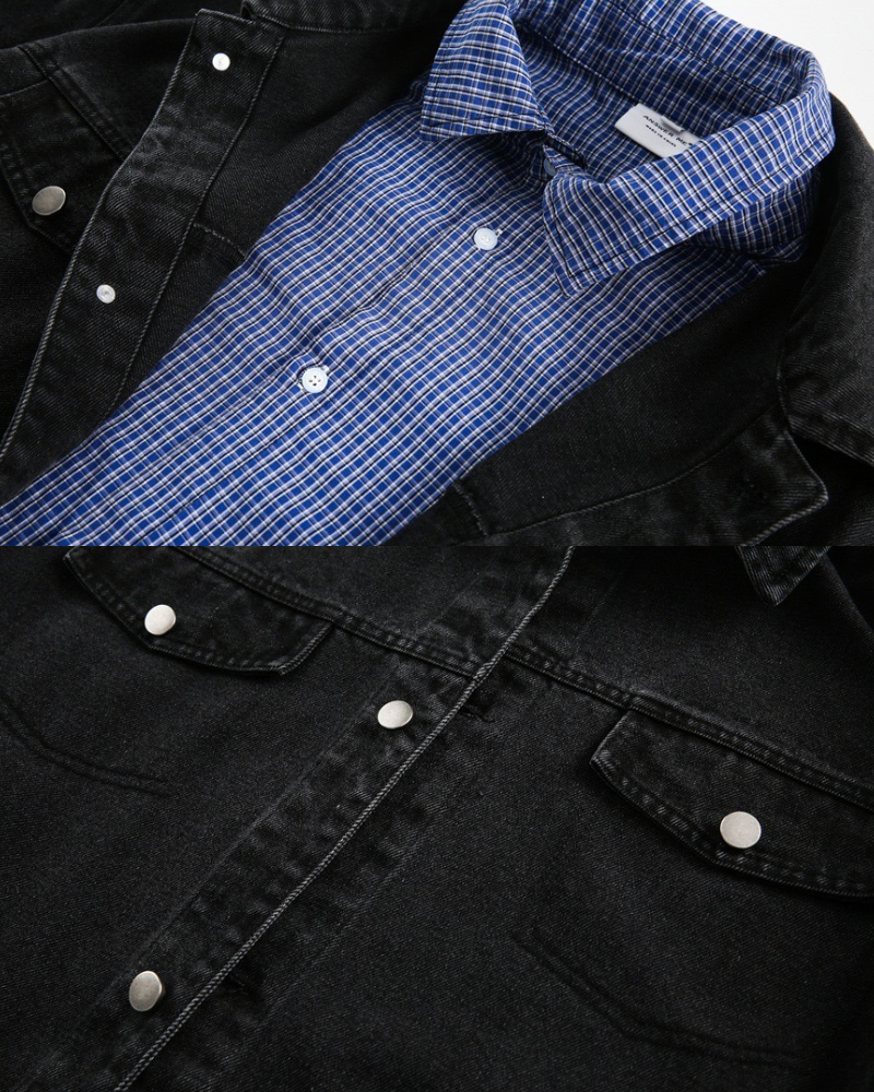 Layered Denim Overshirt Jacket