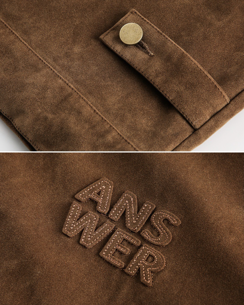 Answer Embroidered Zip Jacket