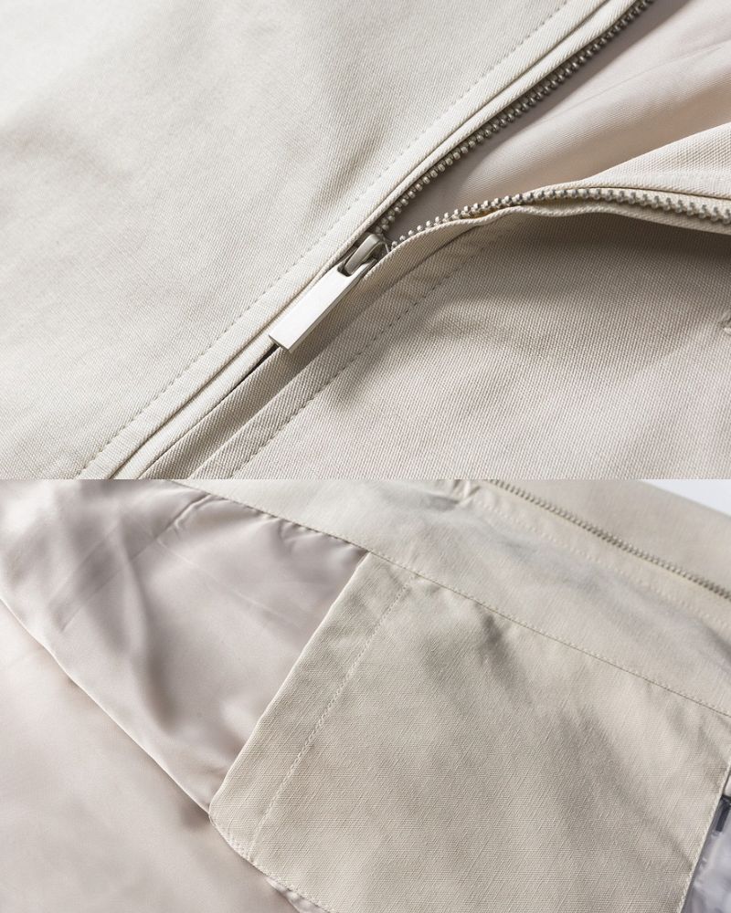 Stone Canvas Zip Jacket