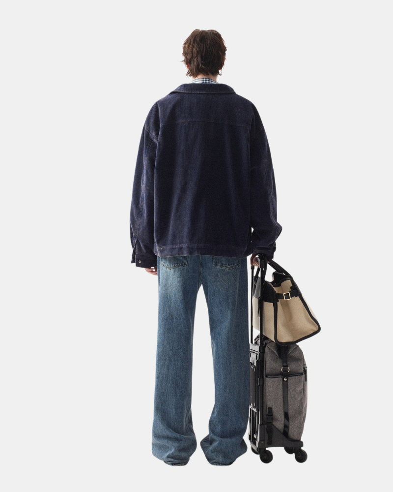 Indigo Corduroy Overshirt Jacket