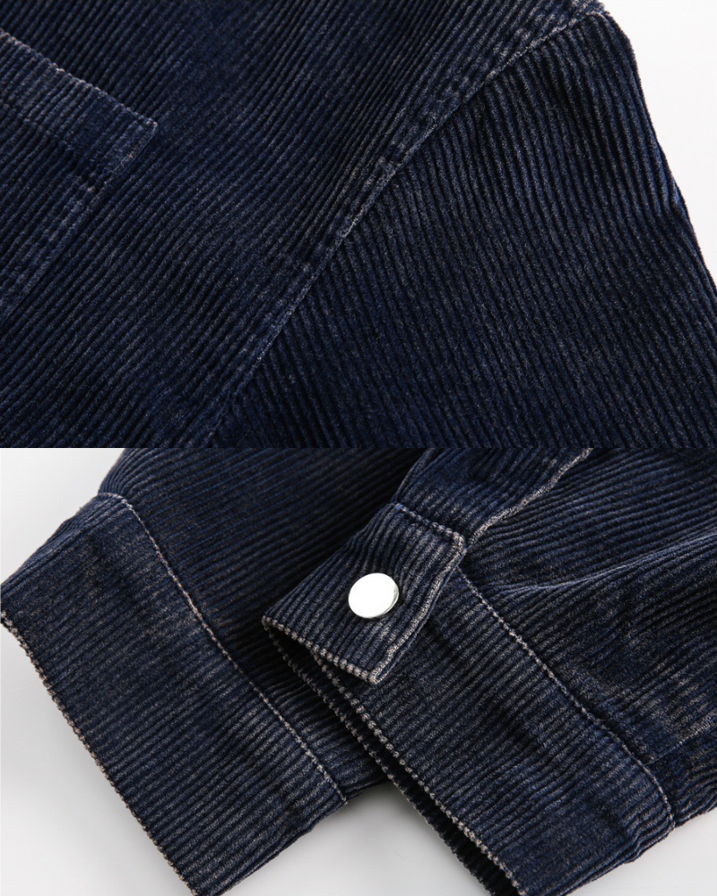 Indigo Corduroy Overshirt Jacket