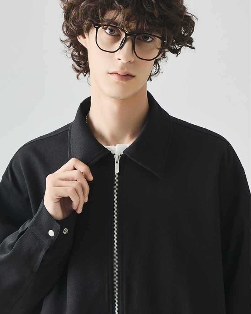 Minimalist Zip‑Up Overshirt Jacket