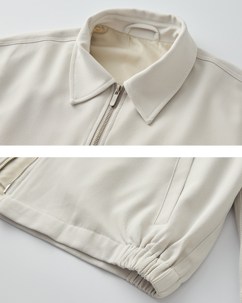 Minimalist Zip‑Up Overshirt Jacket