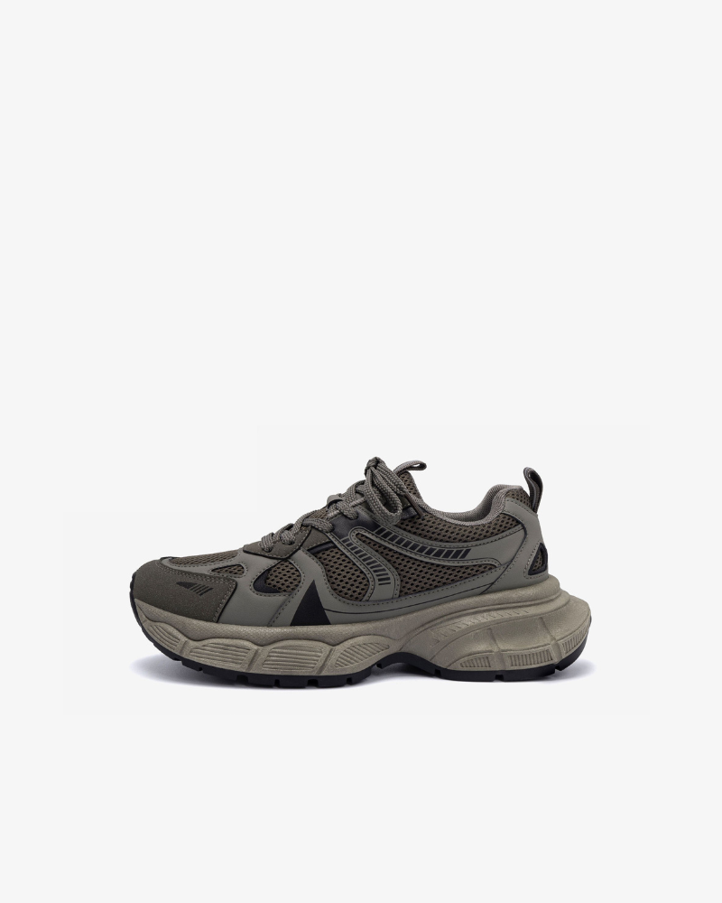 Mesh‑Panel Trail Sneakers