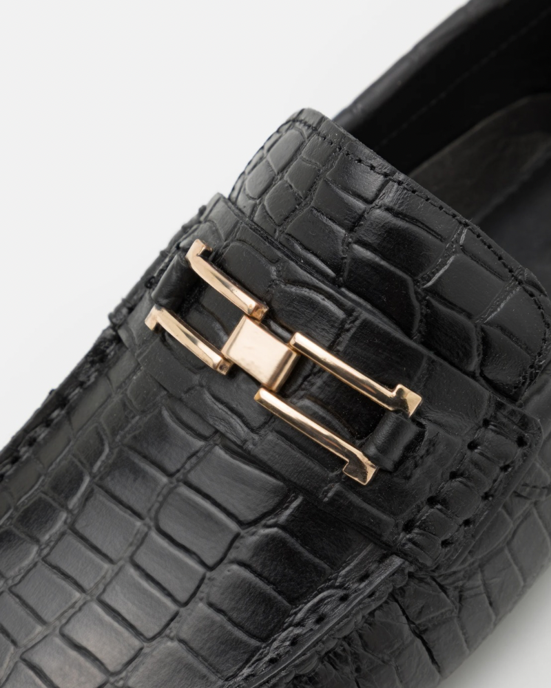 Crocodile Loafer - Black