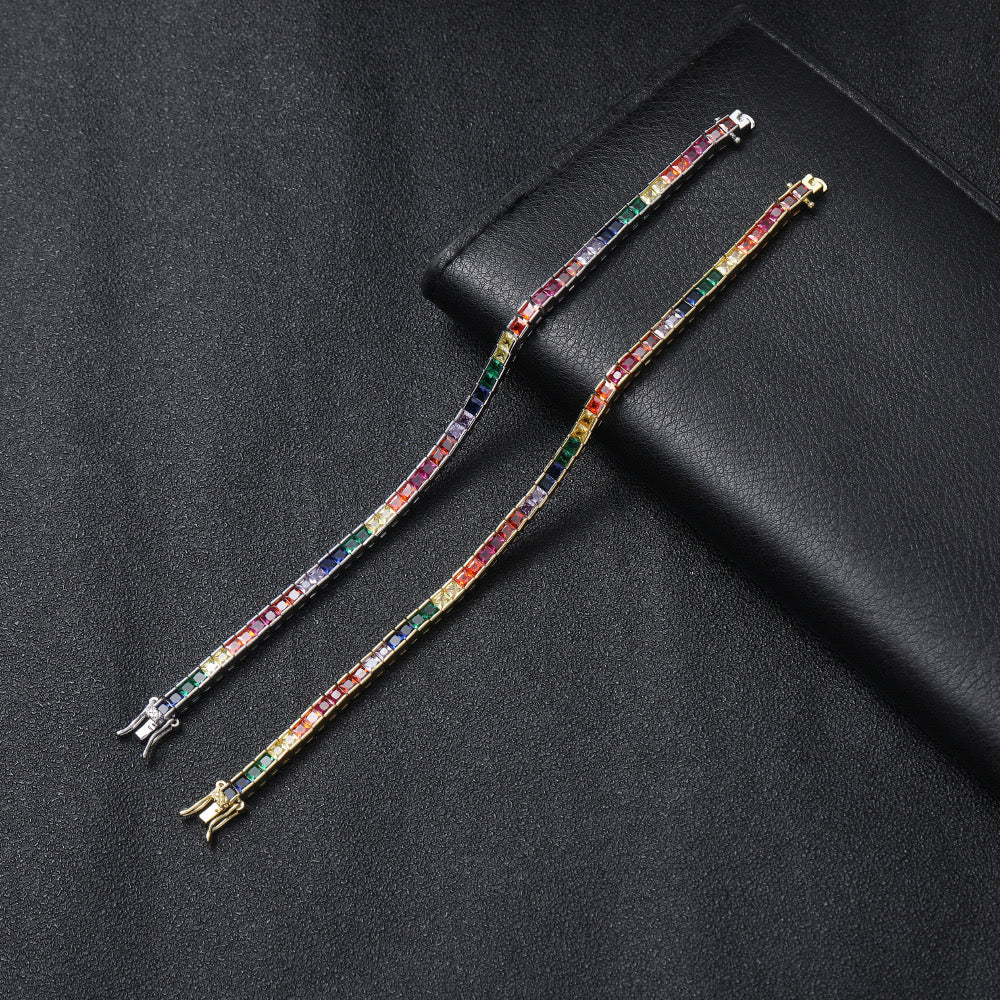 Multi Color Tennis Bracelet