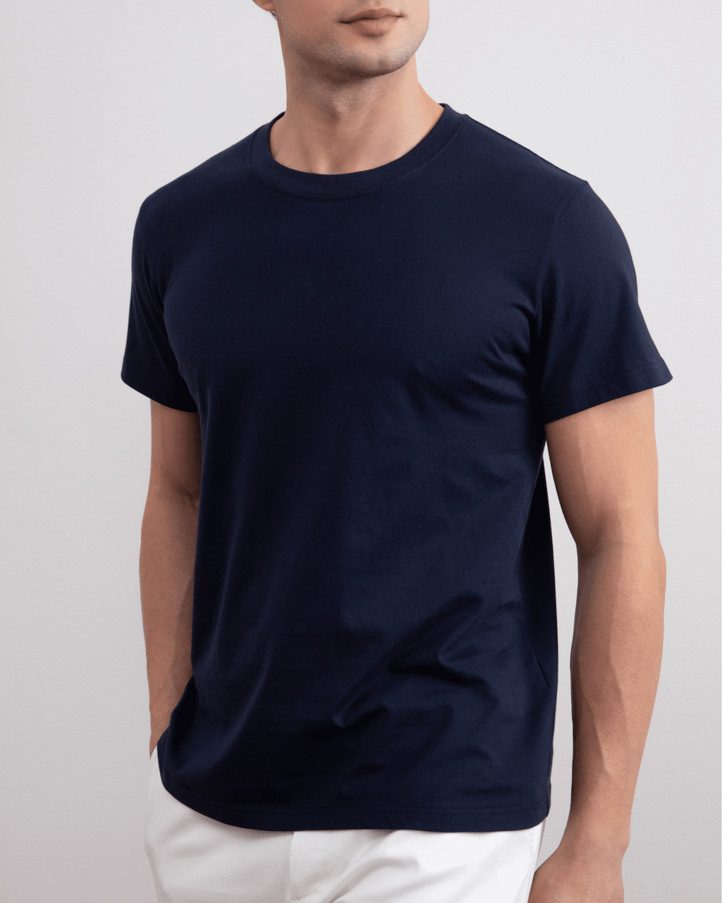 Navy Slim fit Crew-neck T-shirt