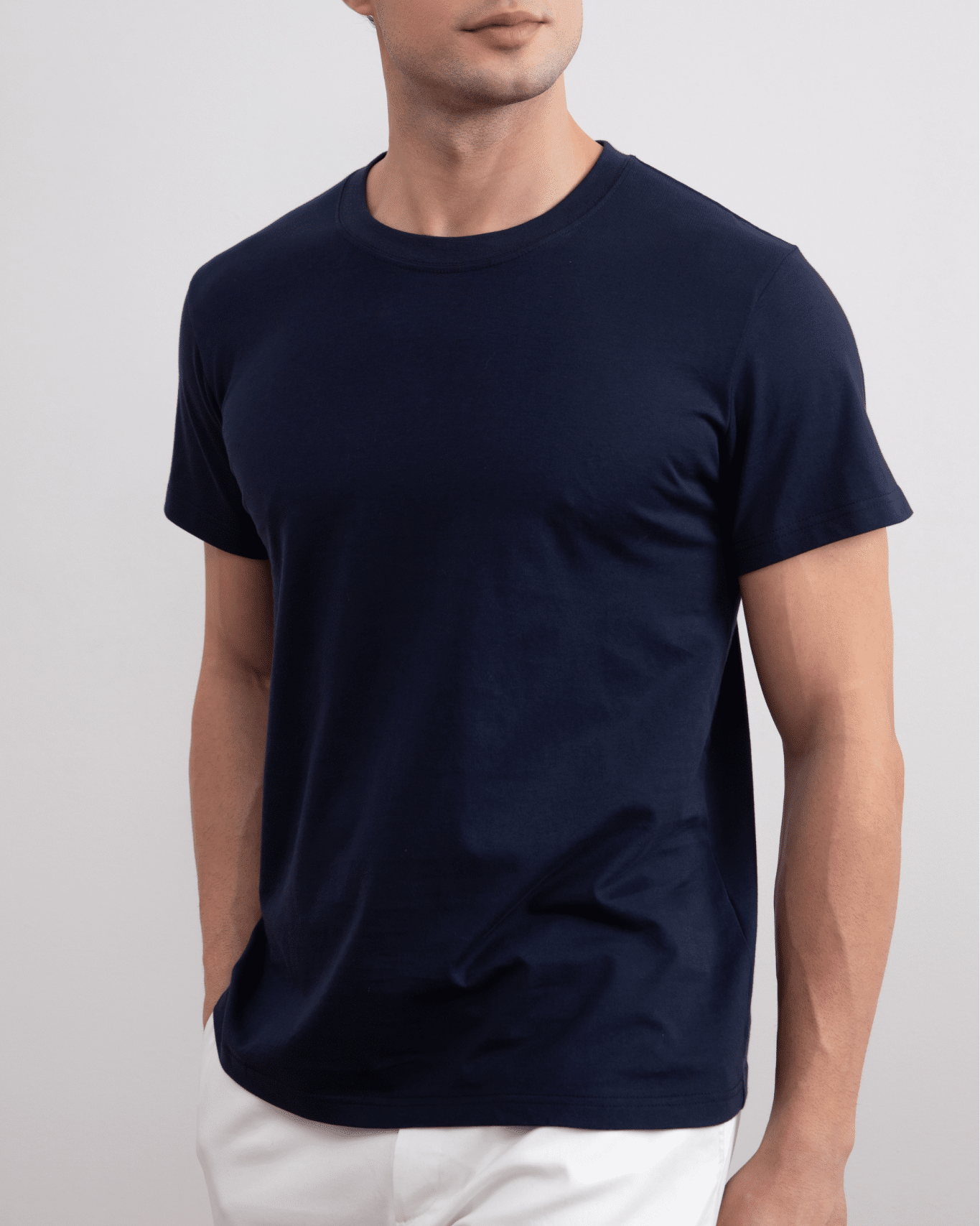 Navy Slim fit Crew-neck T-shirt