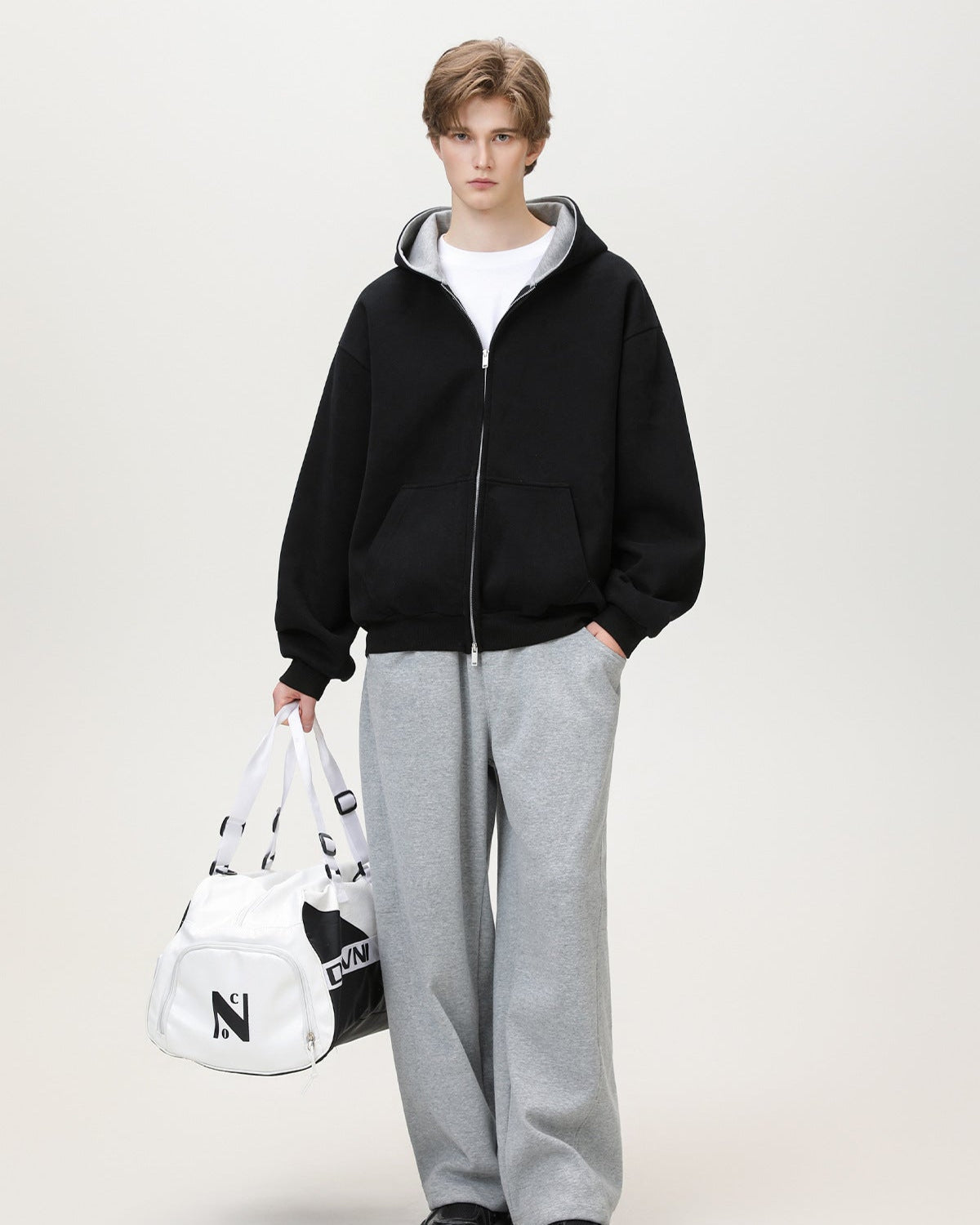 Reversible Oversized Zip Hoodie