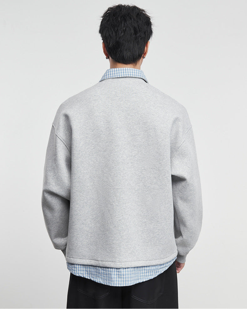 Layered Korean Check Split Cardigan Vest