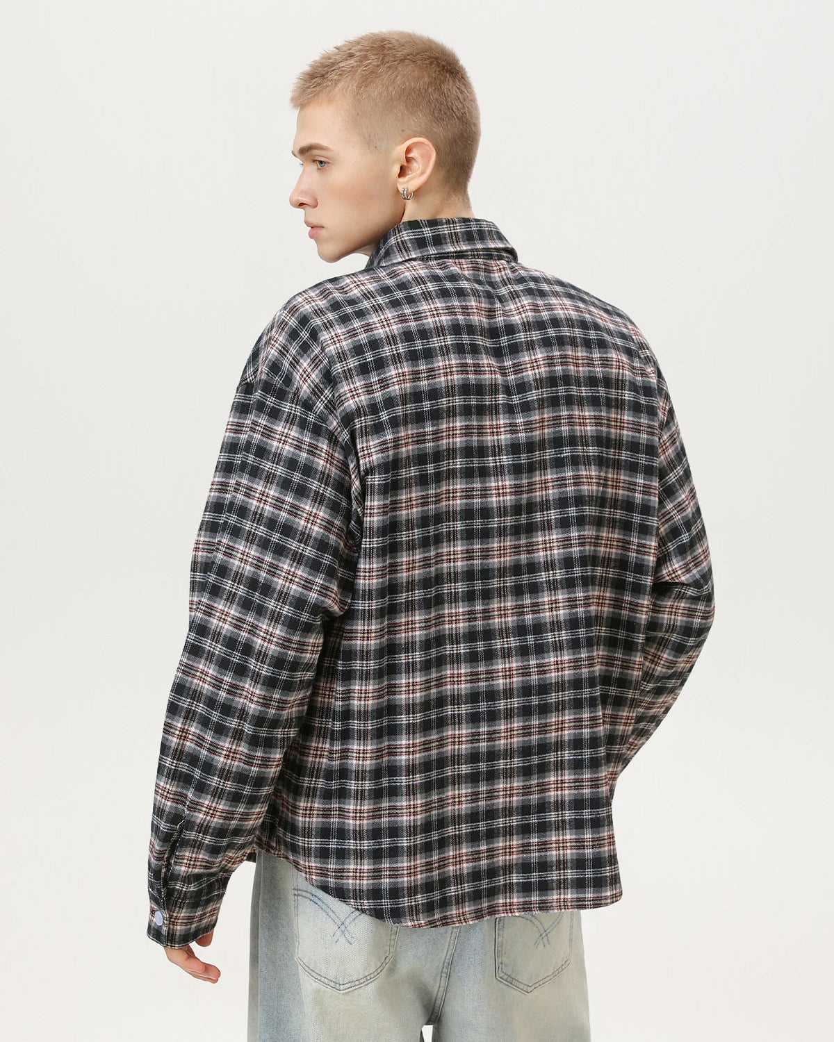 American Vintage Plaid Flannel Overshirt