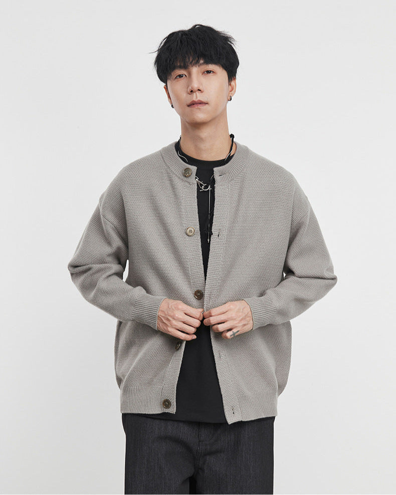 Sparse Button Casual Knit Cardigan Jacket