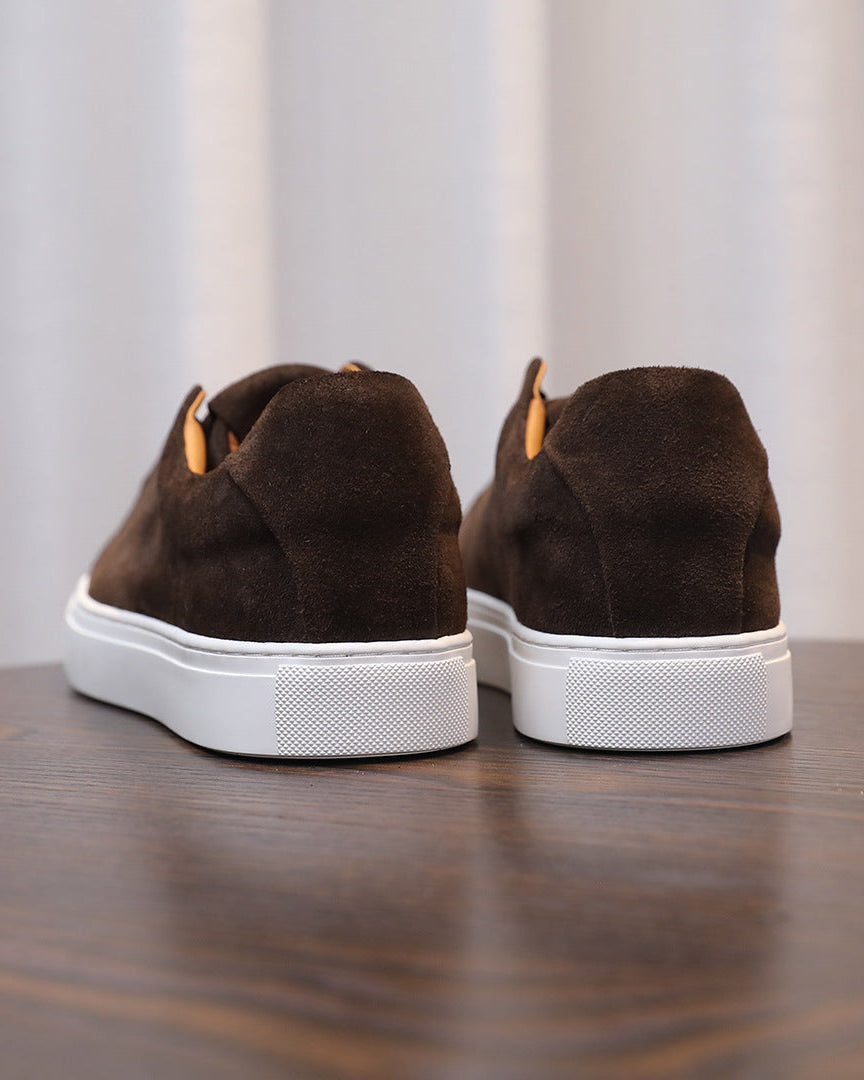 The Softey Suede Low Sneakers - brown