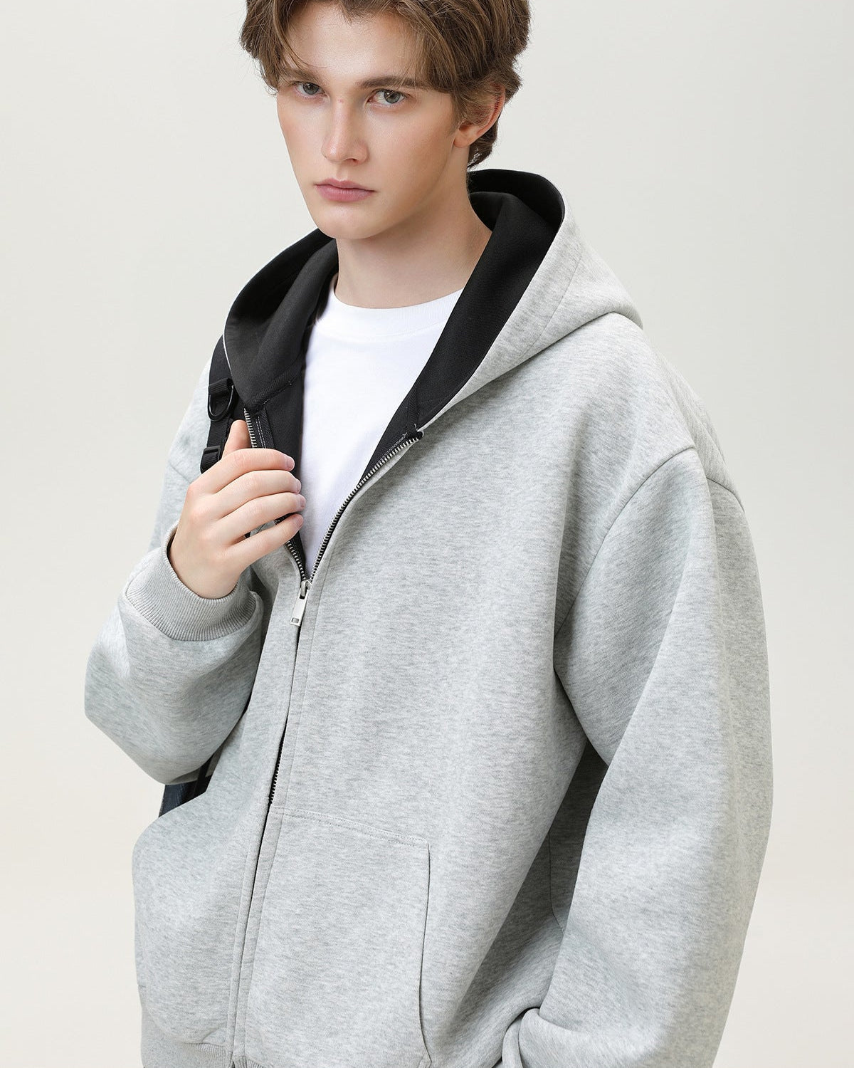 Reversible Oversized Zip Hoodie