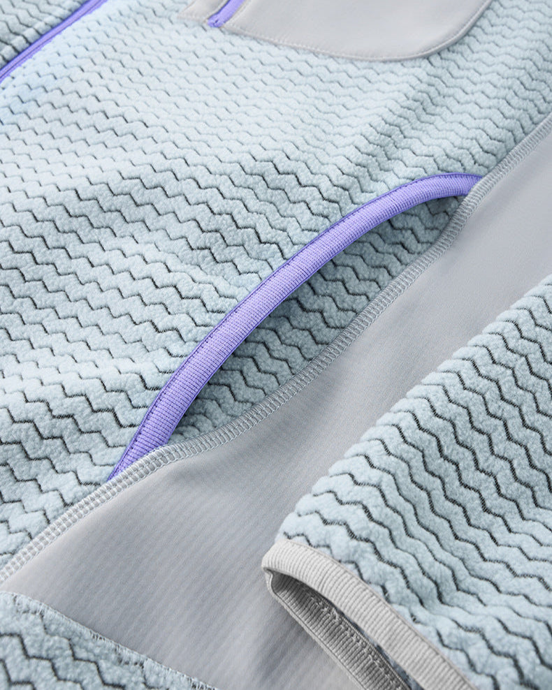 The Waffle Pattern Zip Jacket