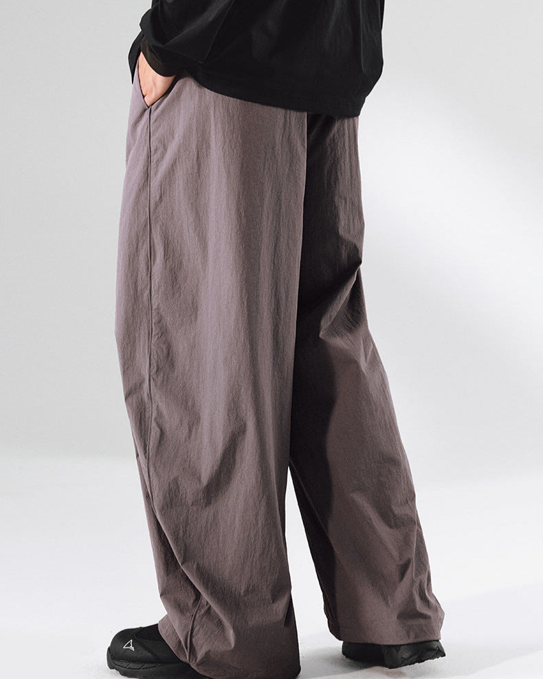 Wide-Leg Technical Drawstring Pants