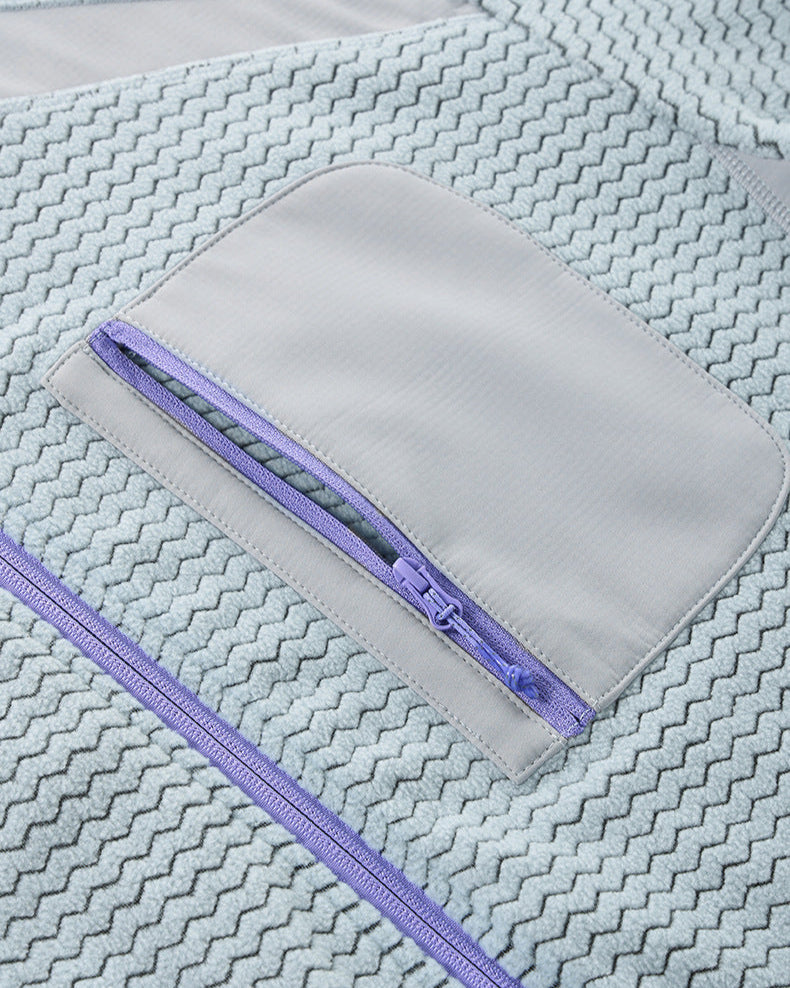 The Waffle Pattern Zip Jacket