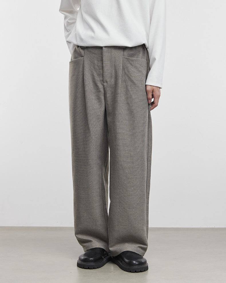 Simple Silhouette 370G Heavyweight Wide Leg Casual Pants