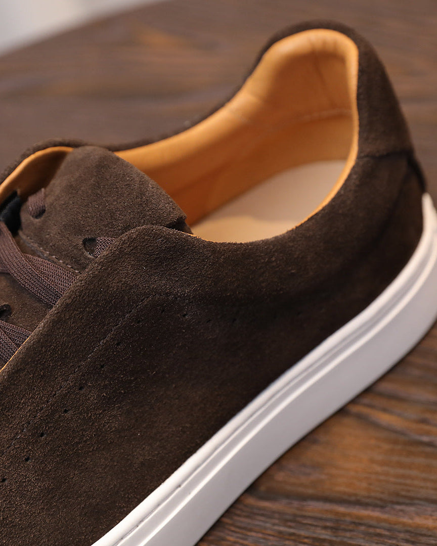 The Softey Suede Low Sneakers - brown