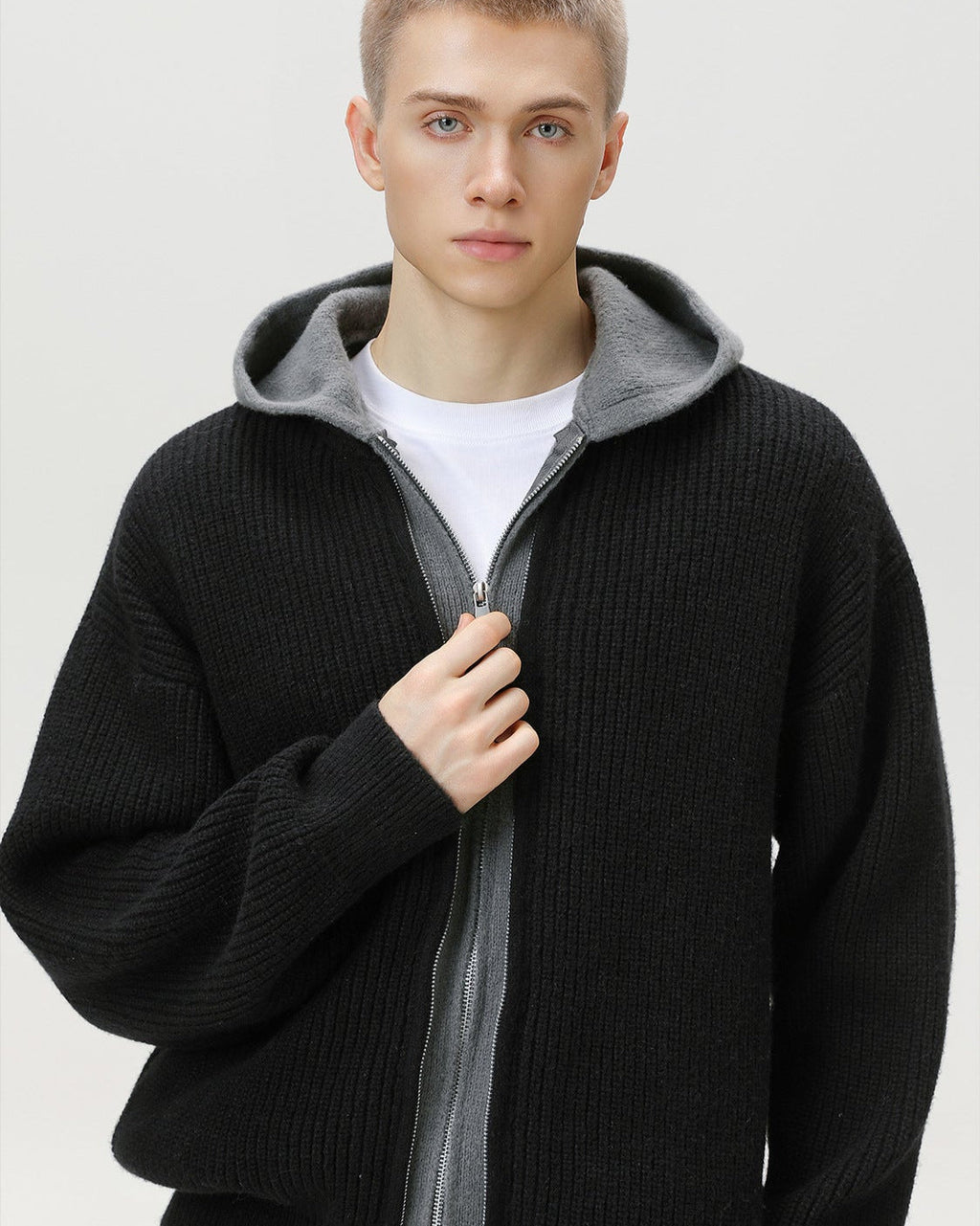 The Blended Zip Knit Hoodie Jacket