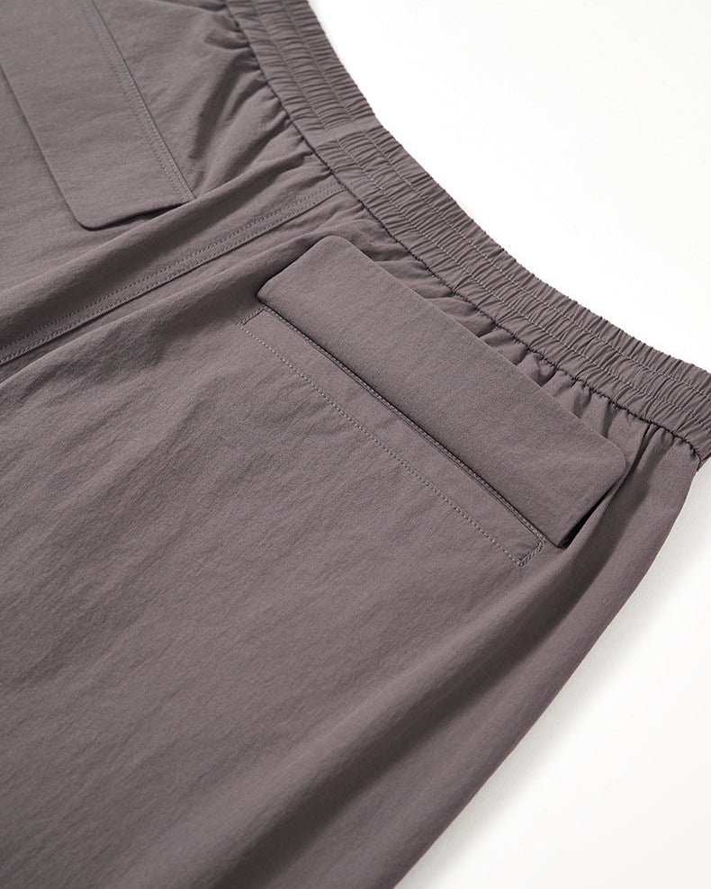 Wide-Leg Technical Drawstring Pants