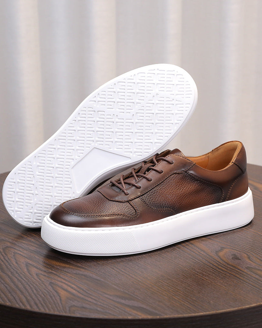 The Torino Pebble-Grain Low Sneakers
