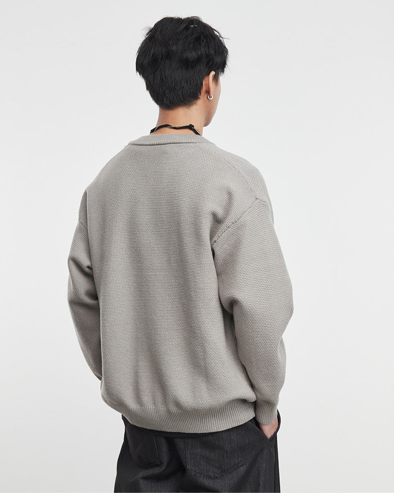 Sparse Button Casual Knit Cardigan Jacket